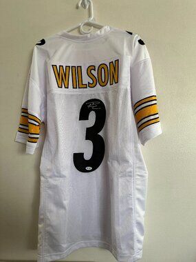 RUSSELL WILSON SIGNED PITTSBURGH STEELERS AUTOGRAPHED CUSTOM JERSEY w/COA XL 935